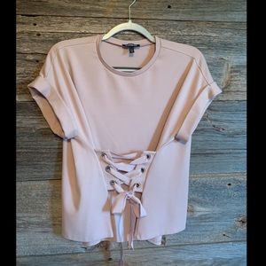 Express Lace-Up/Corset Front Top